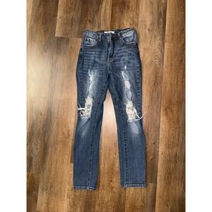 DOGMA Distressed Skinny Jeans Women's Size 7 Blue High Rise Ripped Denim